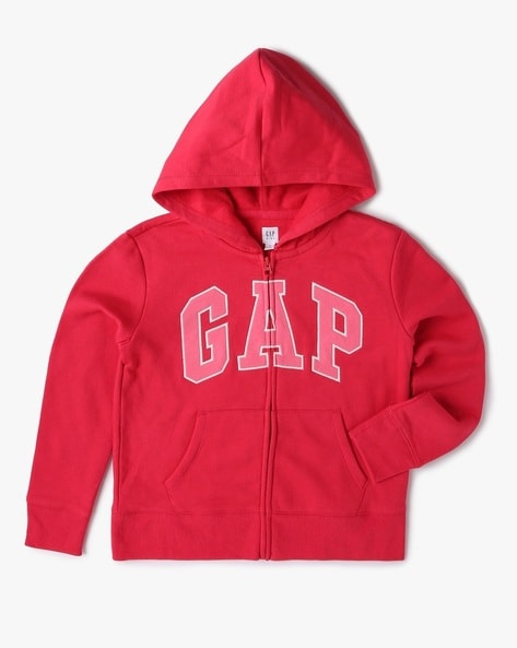 Gap Kids Junior Girls Sweatshirt Hoodie Size XXL Gray/Red Logo Inner Fleece  Tiger Graphic Cotton Blend Pockets Full Zipper