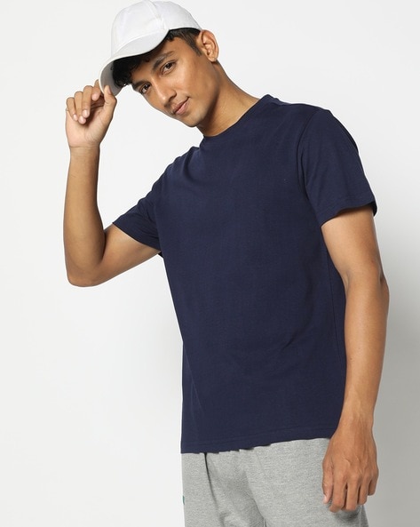 Men Regular Fit Crew-Neck T-Shirt