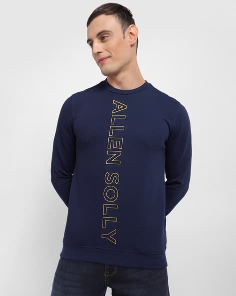 Buy Navy Blue Sweatshirt Hoodies for Men by ALLEN SOLLY Online