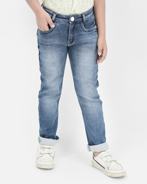 Lightly-Washed Slim Fit Jeans