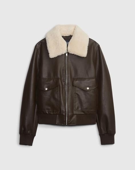 Buy GAP Women Relaxed Fit Biker Jacket Online | Ajio.com