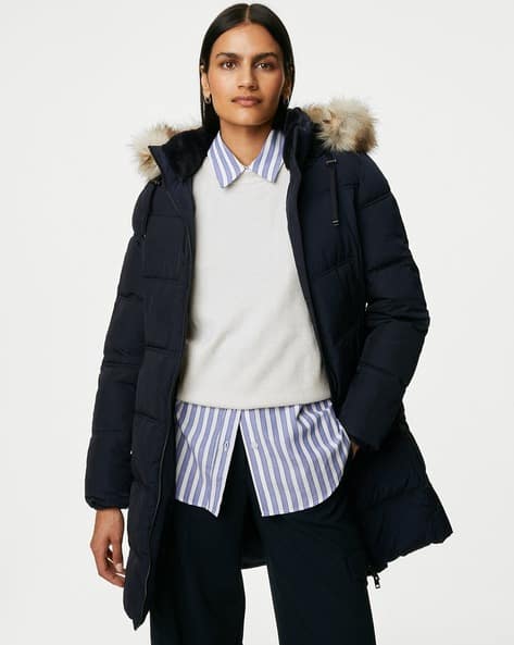 Buy Midnight Blue Jackets Coats for Women by Marks Spencer