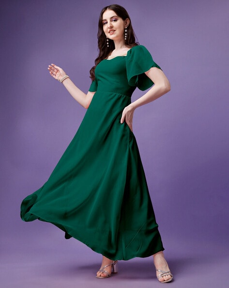 Buy Green Dresses & Gowns for Women by FEMVY Online