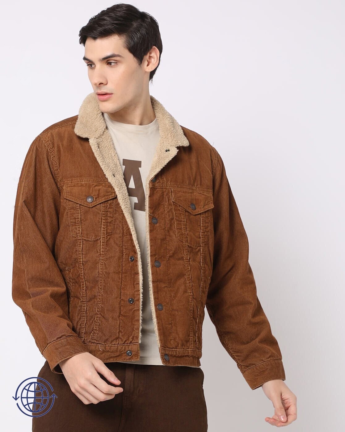 Gap corduroy sherpa best sale jacket