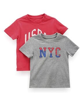u.s. polo assn. Boys Pack of 2 Printed Regular Fit Round-Neck T-Shirts-picture-15