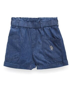 u.s. polo assn. Girls Washed Regular Fit Denim Shorts-picture-20