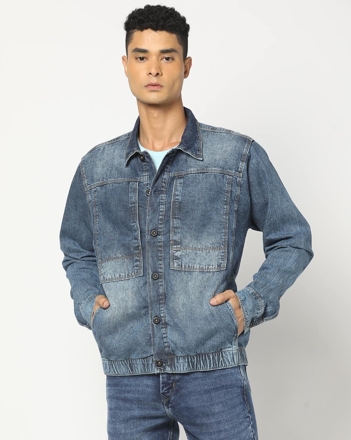 Buy Blue Jackets & Coats for Men by DNMX Online | Ajio.com