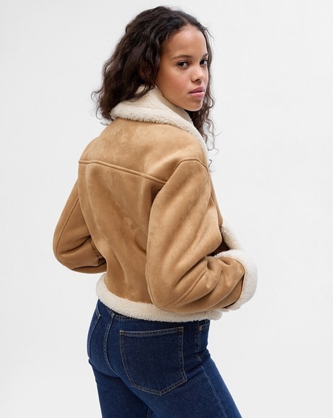 Gap shearling hot sale jacket