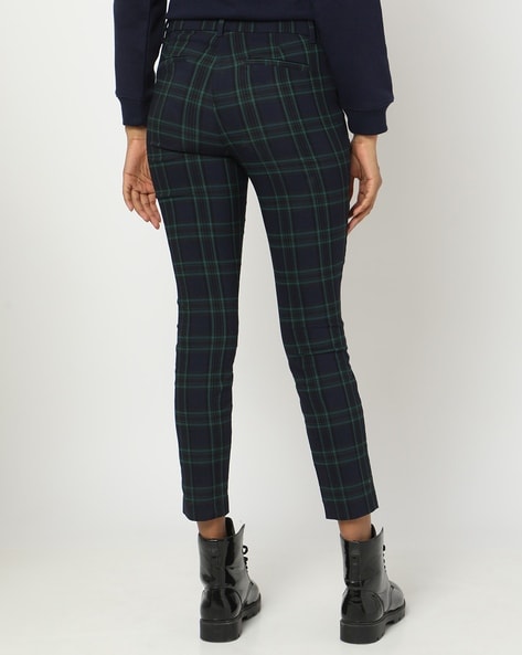 Buy Black Green Trousers Pants for Women by GAP Online Ajio