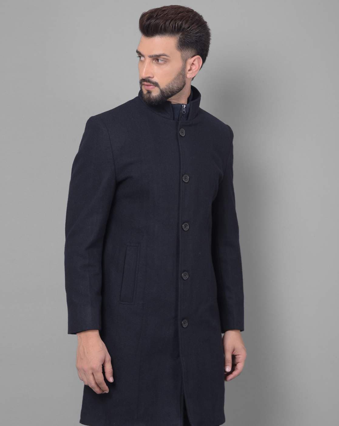 Men Slim Fit Trench Coat