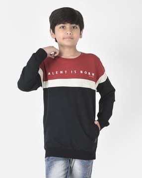 crimsoune club Typographic Print Sweatshirt with Ribbed Hems-picture-27