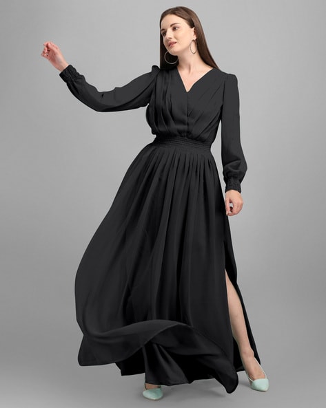Buy online Round Neck Embellished Gown Dress from western wear for Women by  Trendy Divva for ₹2599 at 35% off | 2024 Limeroad.com