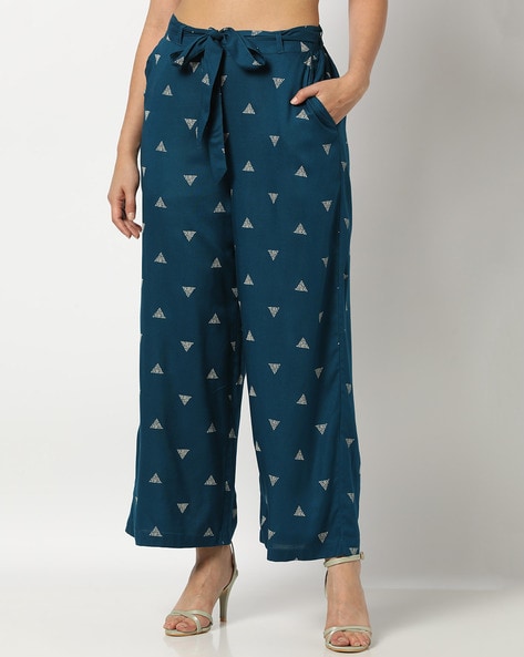 Women Printed Relaxed Fit Palazzos Price in India