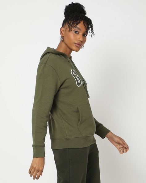 Khaki green hoodie women's hotsell