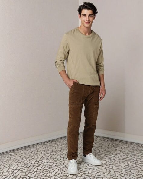 Buy Camel Brown Trousers & Pants for Men by Buda Jeans Co Online