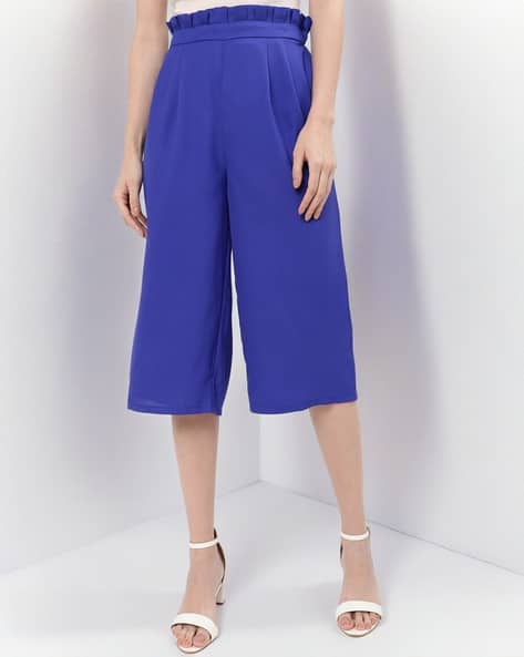 ISCENERY BY VERO MODA High-Rise Slim Fit Culottes with Paperbag Waist