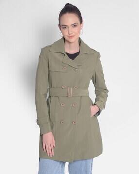 crimsoune club Women Trench Coat with Button Closure-picture-16