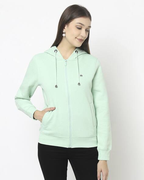 Zip-Front Hooded Sweatshirt