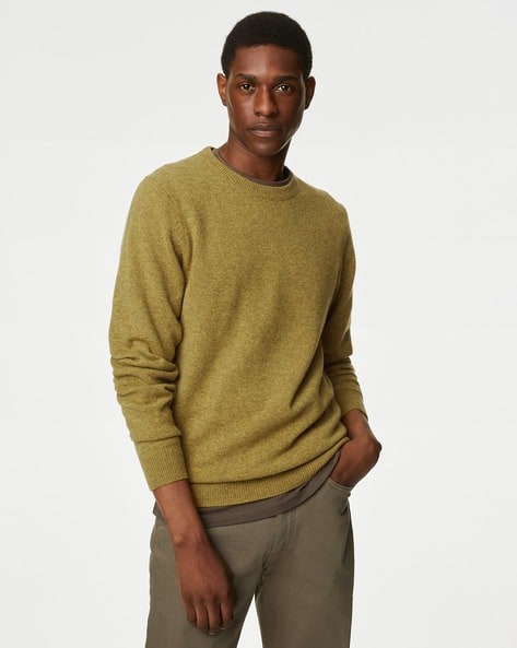 Crew Neck What To Wear With Olive Green Sweater John Lewis ANYDAY
