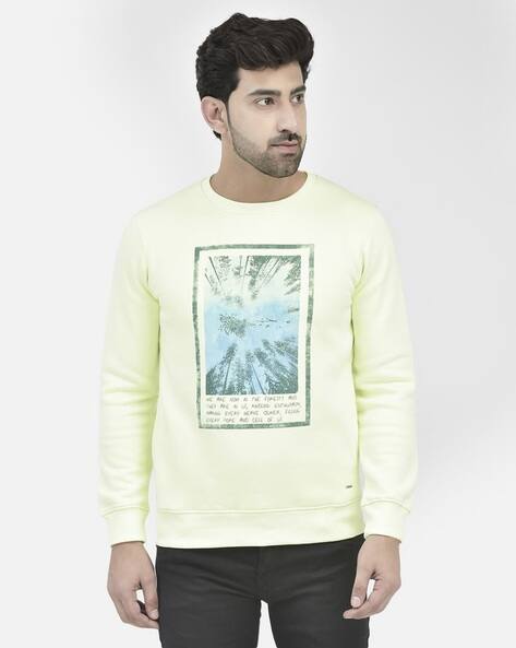 Men Graphic Print Slim Fit Sweatshirt