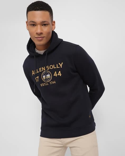 Buy Navy Blue Sweatshirt Hoodies for Men by ALLEN SOLLY Online