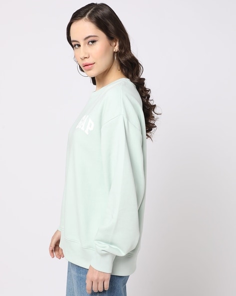 Women Logo Print Relaxed Fit Sweatshirt