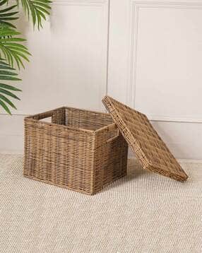 pure home and living Heather Wicker Letter File Box with Lid-picture-20