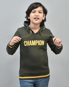 Boys yellow champion hoodie hotsell