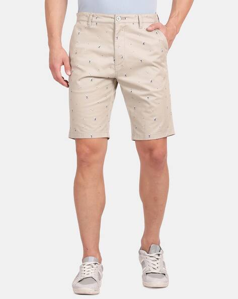 Buy Taupe Shorts 3/4ths for Men by T-Base Online