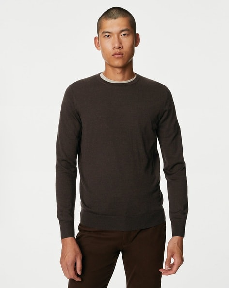 Buy Brown Sweaters Cardigans for Men by Marks Spencer Online Ajio