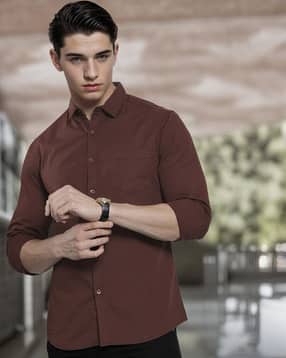 the indian garage co Men Regular Fit Spread Collar Shirt-picture-38