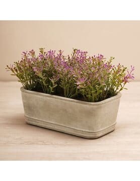 pure home and living Purple Faux Plant with Rectangular Cement Pot-picture-20