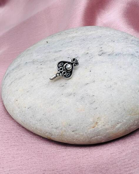 Girls Sterling Silver Oxidised Nose Pin