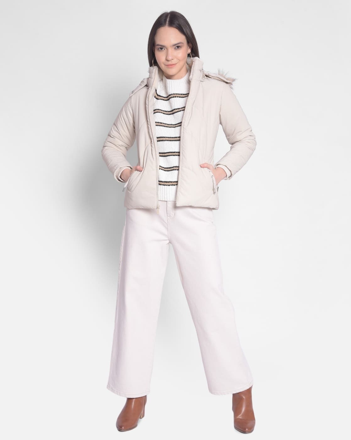 Buy Cream Jackets Coats for Women by Crimsoune club Online