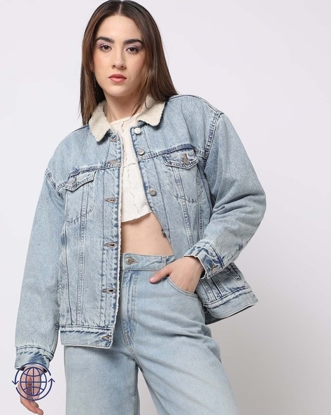 Gap cropped hot sale jean jacket