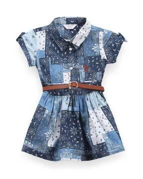 u.s. polo assn. Girls Paisley Print Fit & Flare Dress-picture-46