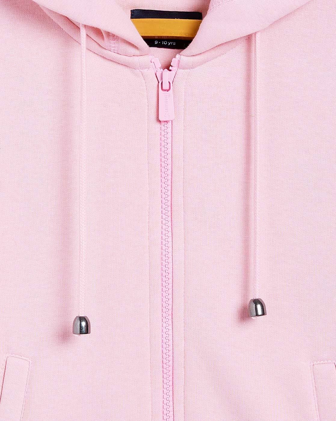  Xersion Girls Magenta Pink Love Zip Front Hoodie