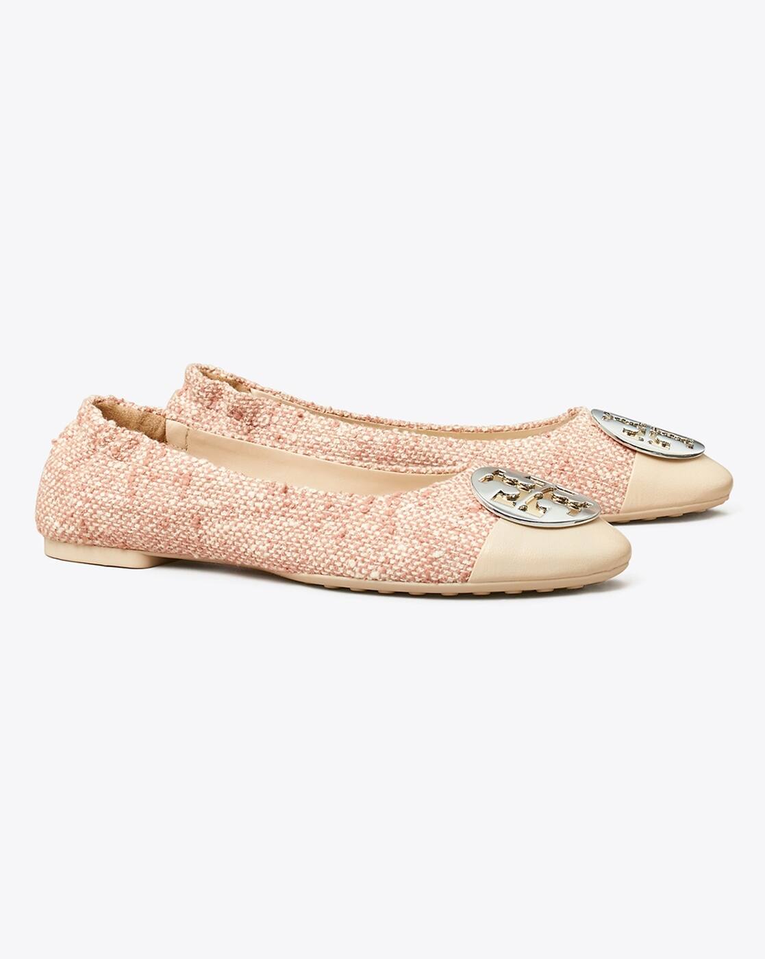 【新品未使用】TORY BURCH Claire Ballet Flat 6 Cap-Toe Quilted Ballet: Women's Designer Flats | Tory Burch