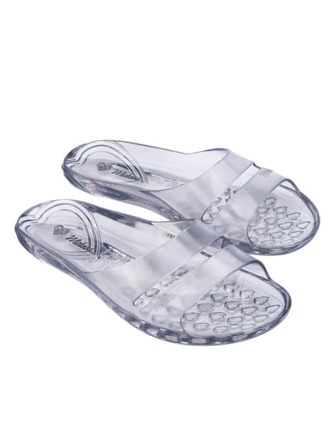 Flops Thong Translucent Jelly Slides Customize Jelly Shoes