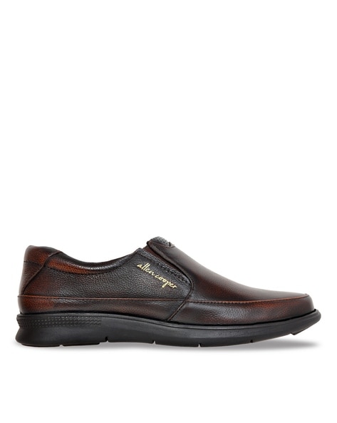 Allen Cooper Round-Toe Slip-On Shoes