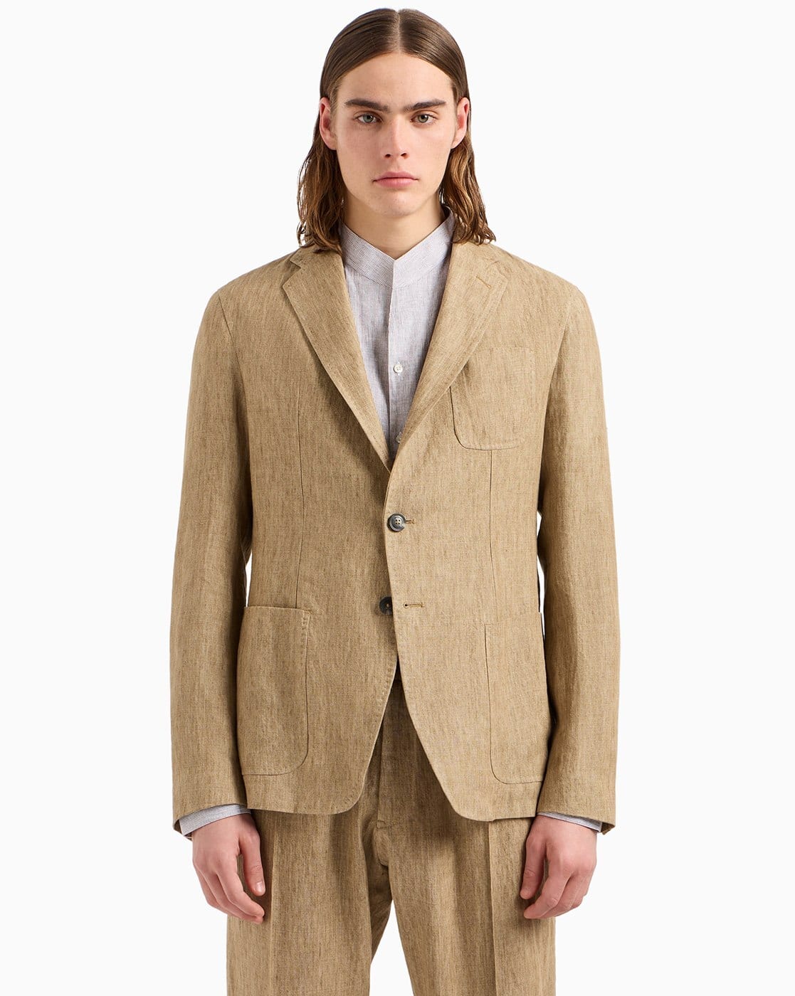 ジャケット・アウター 80s 90s \"M.Frattini\" linen blazer EURO Buy Buttoned Linen Jacket for Men With No Lining, Mens