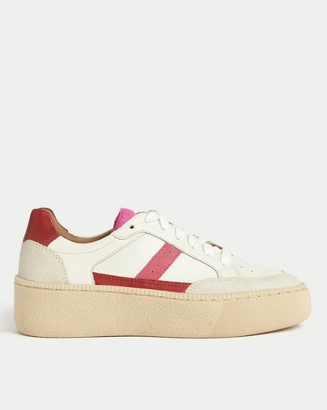 Women Lace-Up Side Detail Trainers Shoes