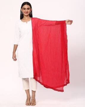 r&b Women Dupatta with Scalloped Border-picture-12