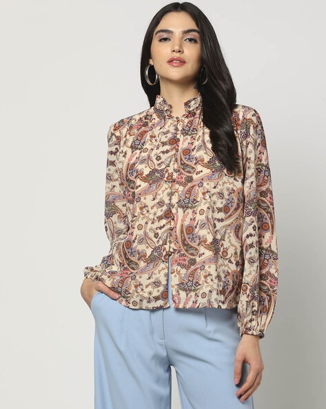 Women Paisley Print Relaxed Fit Top