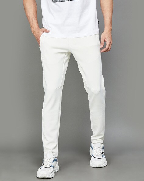 Men Straight Track Pants with Insert Pockets