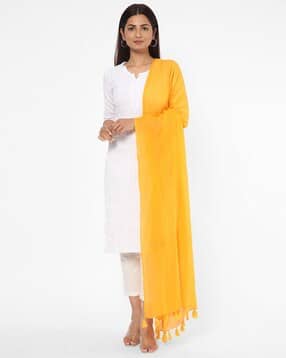 r&b Cotton Dupatta with Tassels-picture-30