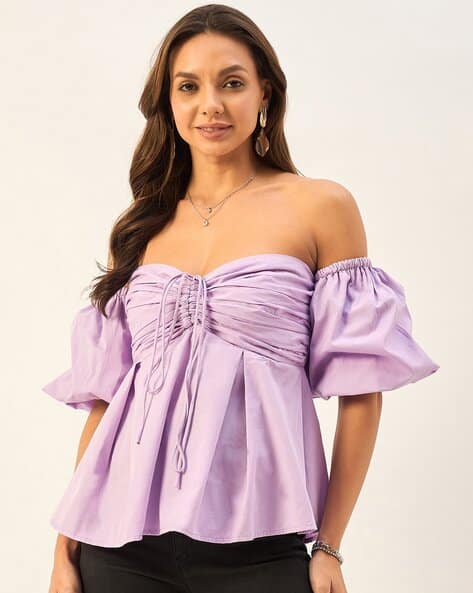 Buy Purple Tops for Women by Drape And Dazzle Online | Ajio.com