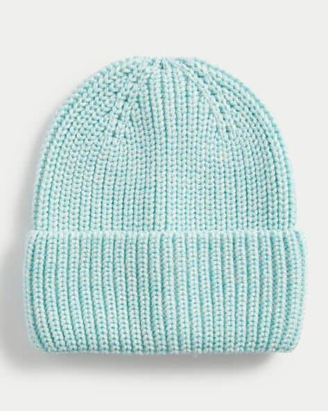 Women Knitted Chunky Turn-Up Beanie Hat