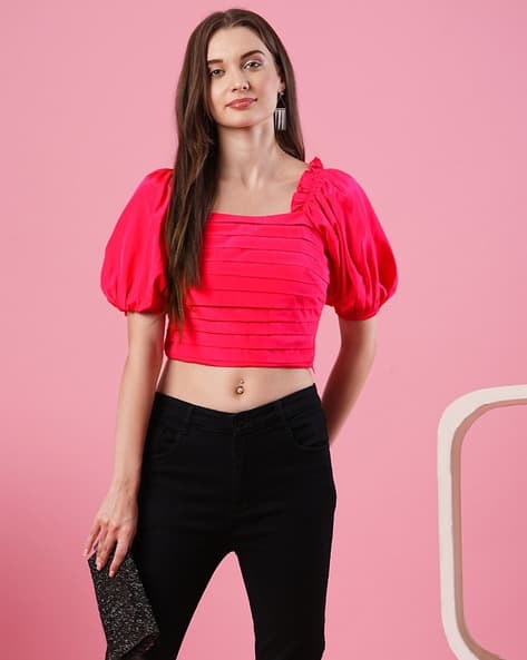トップス SQUARE NECK LADY LIKE PLEATS TOP SQUARE NECK LADY LIKE PLEATS TOP 【公式通販】