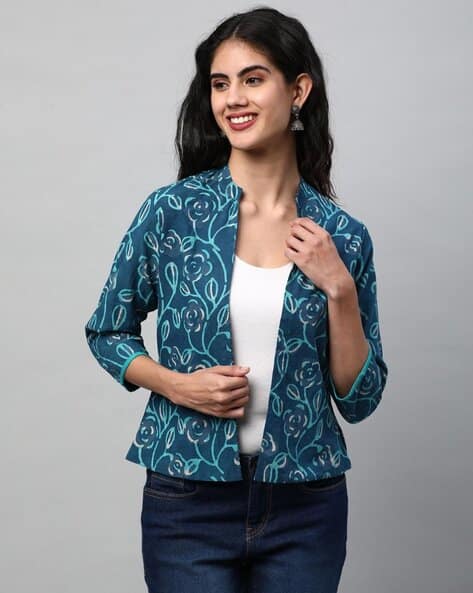 Buy Turquoise Jackets Shrugs for Women by KAMI KUBI Online